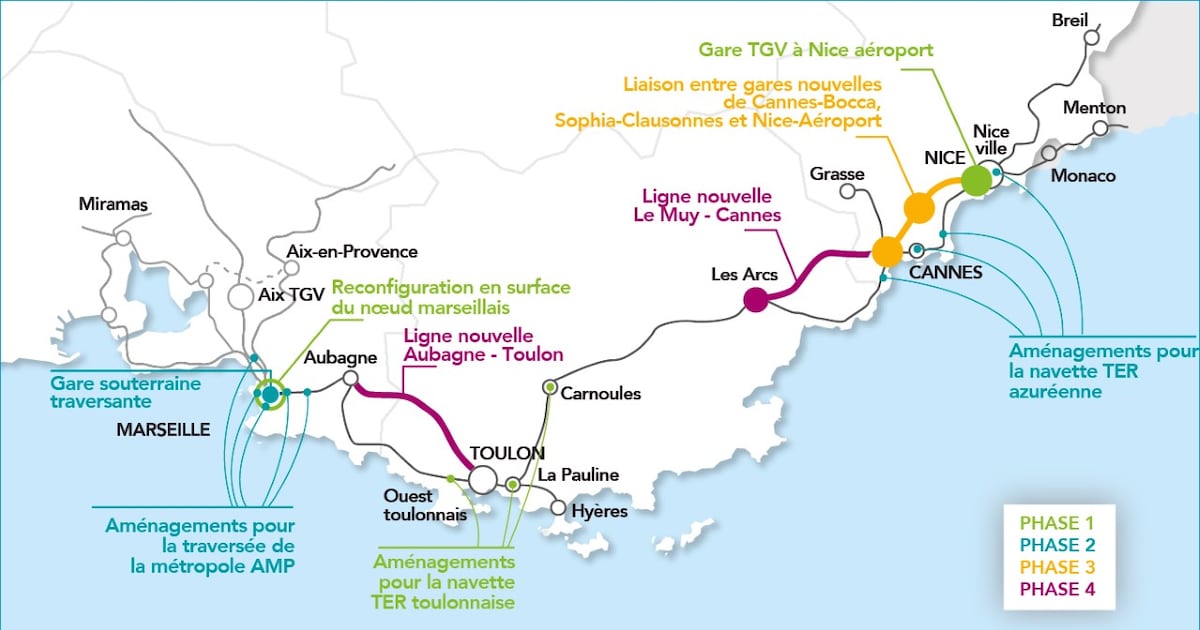 Nouvelle ligne Provence-Cte d'Azur: le gouvernement confirme la poursuite du projet Nouvelle ligne Provence-Cte d'Azur: le gouvernement confirme la poursuite du projet