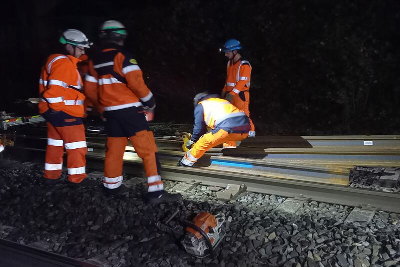 TSO renouvelle la voie ferrée en Alsace - nouveaux rails
