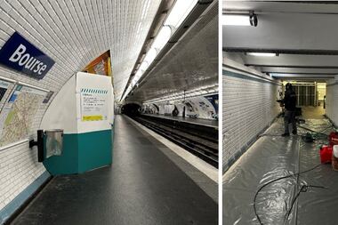 Des infiltrations d’eau stoppées au niveau de la station de métro Bourse