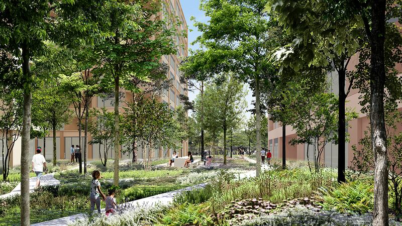 «Le Parc habite», 508 logements, phase 3 de La Cartoucherie à Toulouse - en coeur d'i?lot